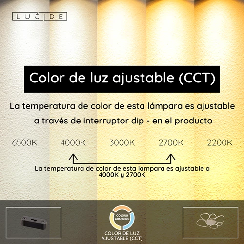 Lucide SAMLING - Lámpara de techo - LED Regul. - CCT - 1x72W 2700K/4000K - Taupe - USP